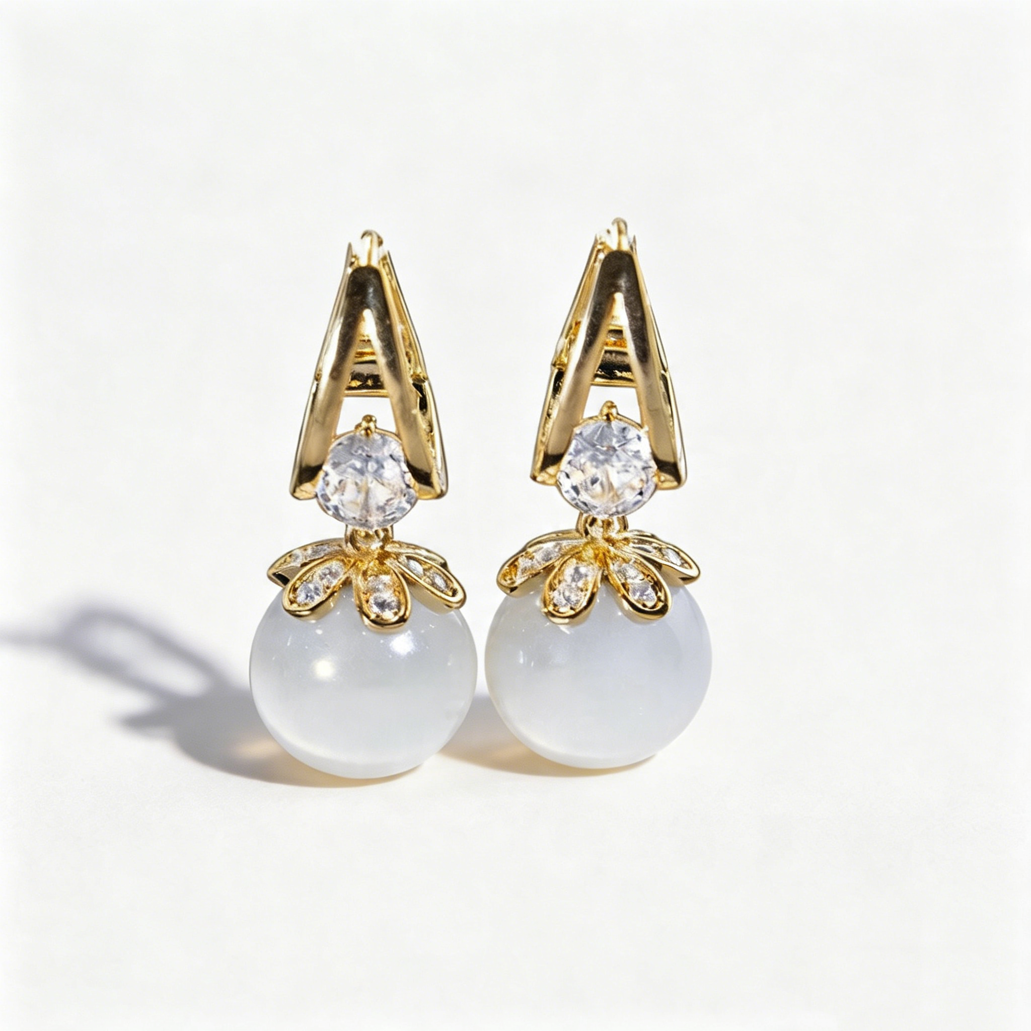 Elegant Cat’s Eye Drop Earrings