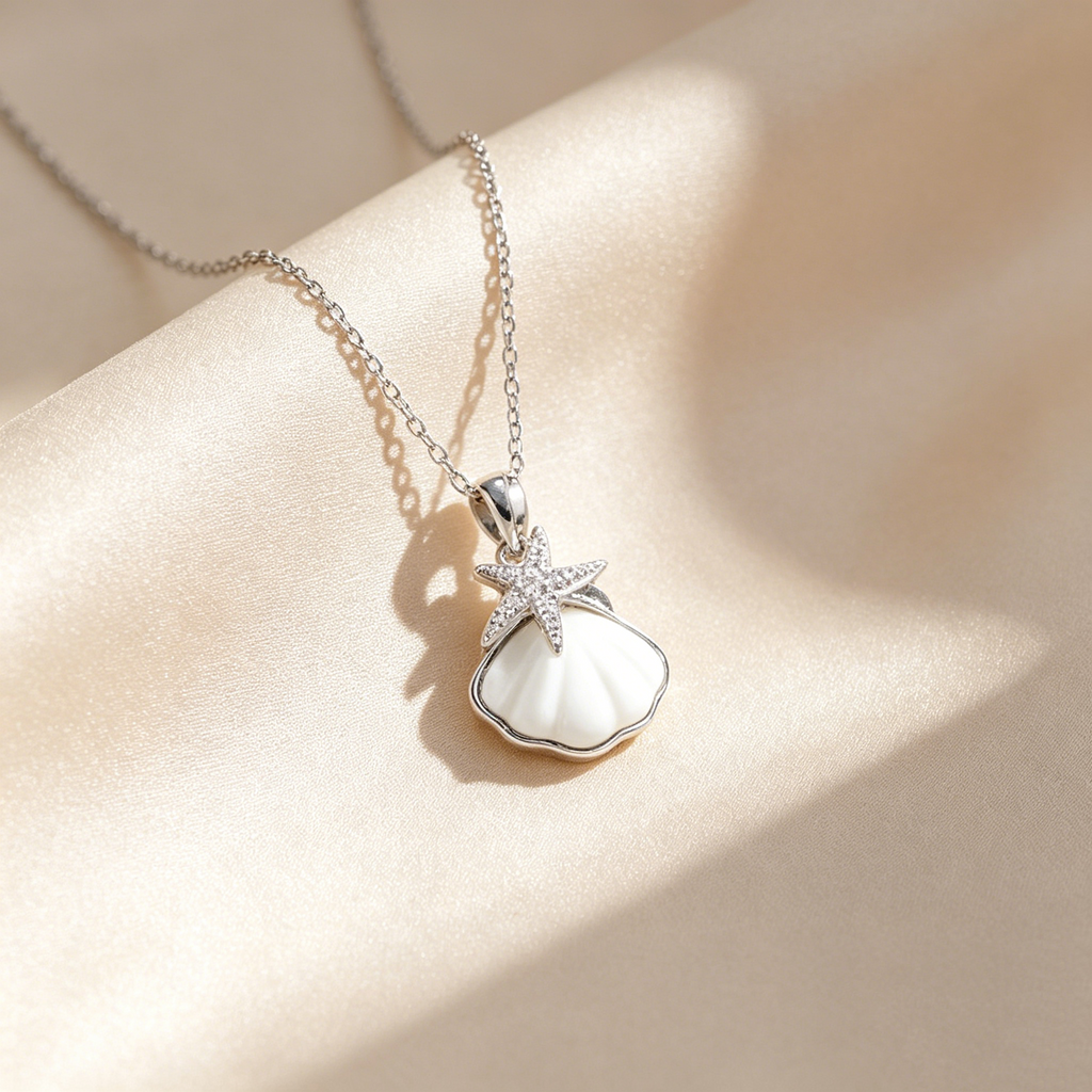 Mother of Pearl Starfish Shell Necklace