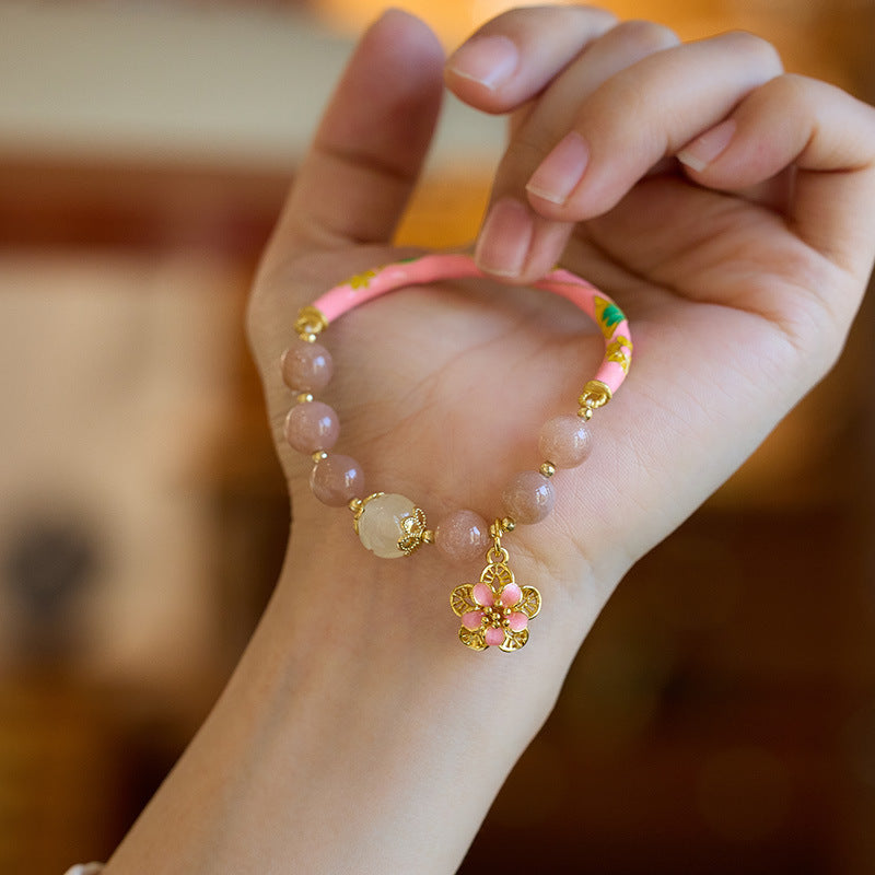 Lucky and Wealthy Natural Sunstone Bracelet