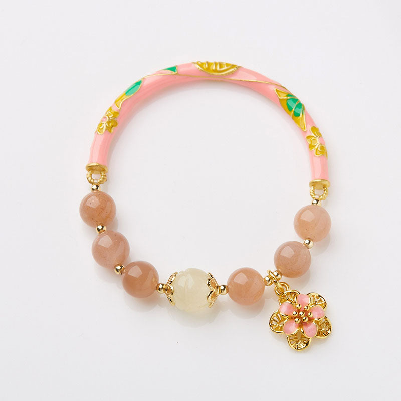 Lucky and Wealthy Natural Sunstone Bracelet