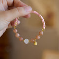 Lily of the valley natural sunstone bracelet