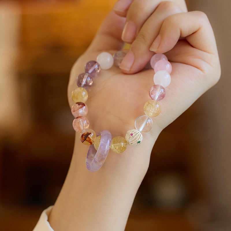 Good Luck Circle Natural Crystal Bracelet