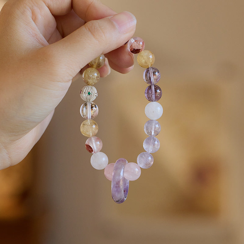 Good Luck Circle Natural Crystal Bracelet