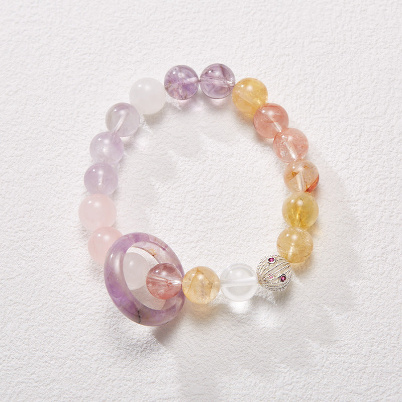 Good Luck Circle Natural Crystal Bracelet