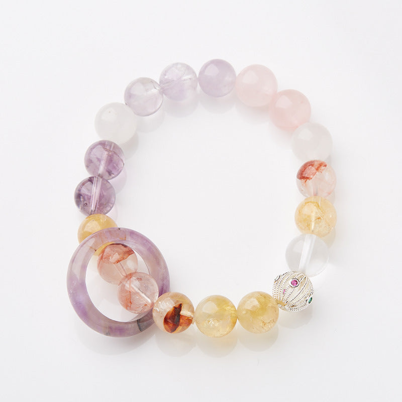 Good Luck Circle Natural Crystal Bracelet