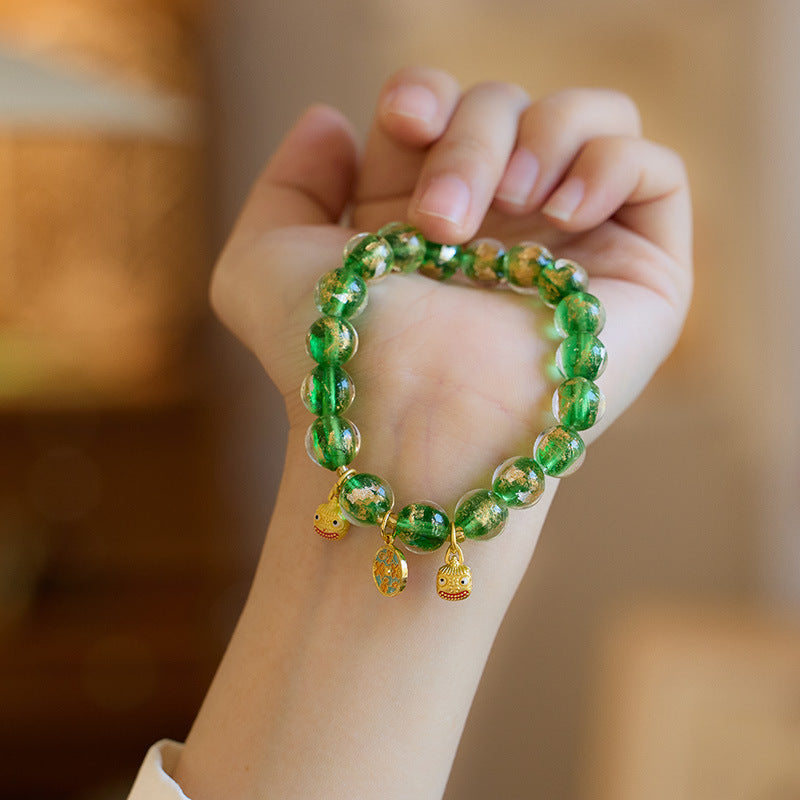 Gold Foil Natural Crystal Bracelet