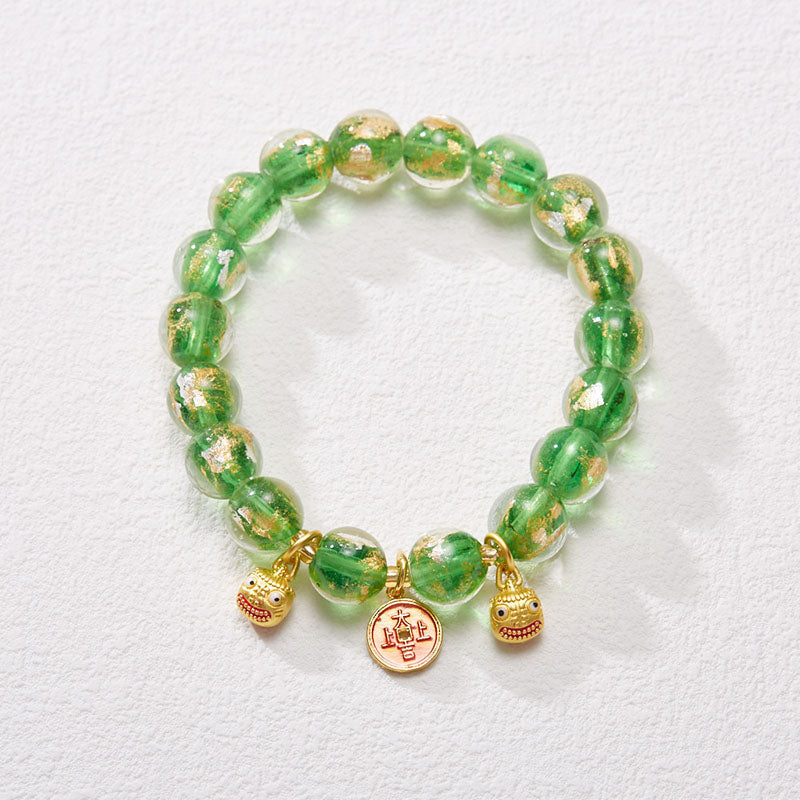 Gold Foil Natural Crystal Bracelet