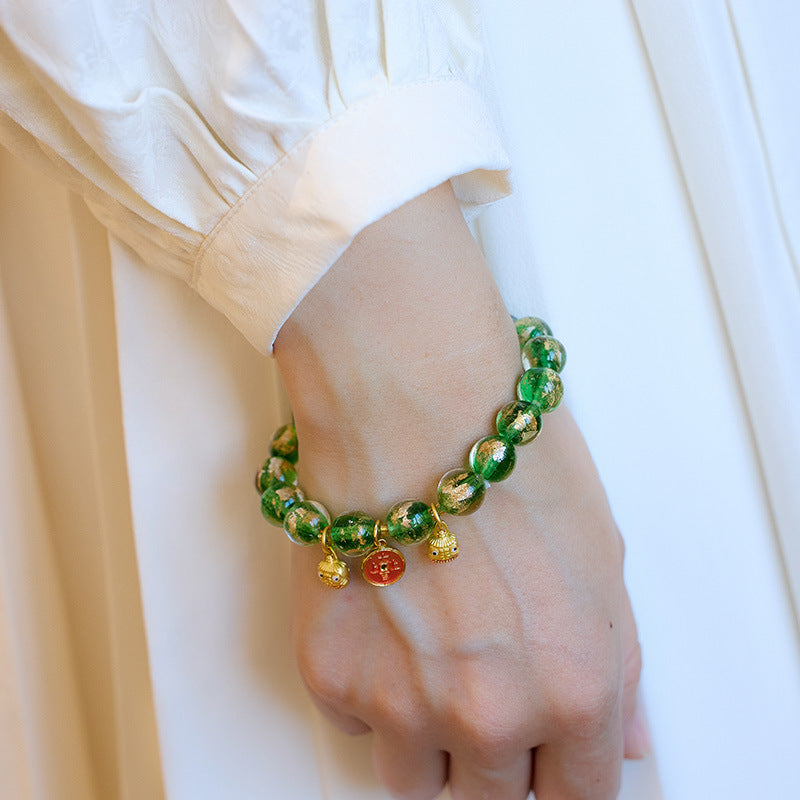Gold Foil Natural Crystal Bracelet