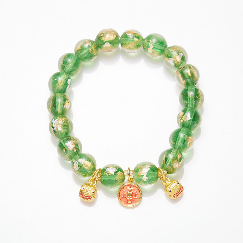 Gold Foil Natural Crystal Bracelet