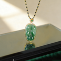 Natural Jade Leaf Necklace