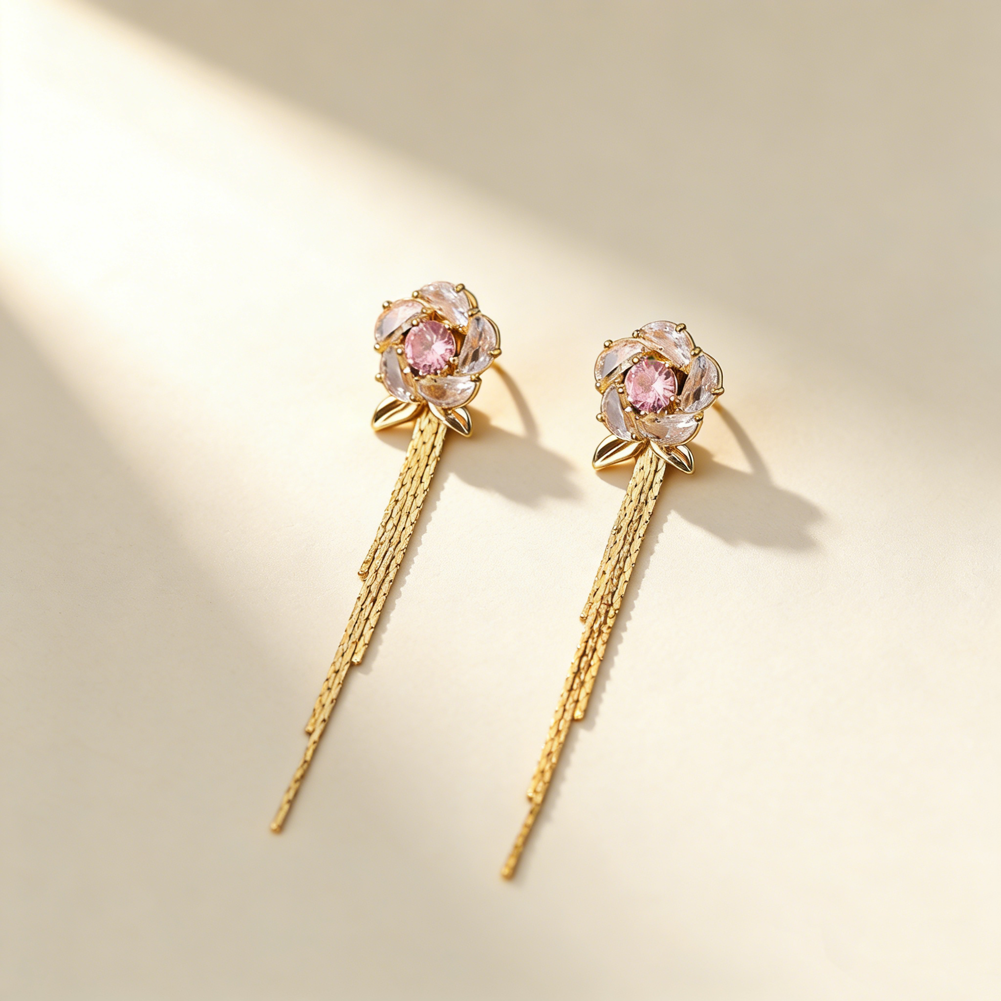 Flower Tassel Earrings