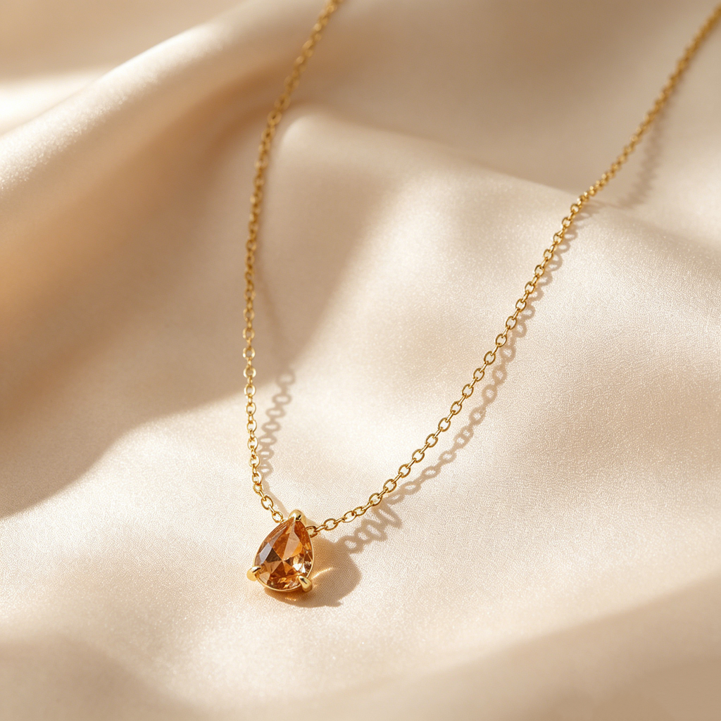 Birthstone Teardrop Necklace