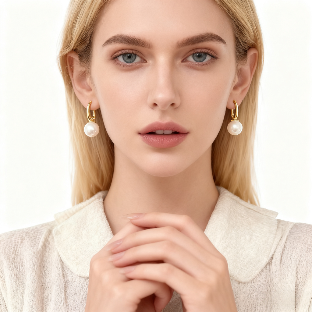 Elegant Simple Natural Pearl Earrings