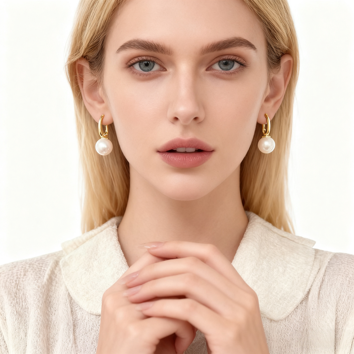 Elegant Simple Natural Pearl Earrings