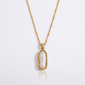 GOLD OPAL PENDANT NECKLACE