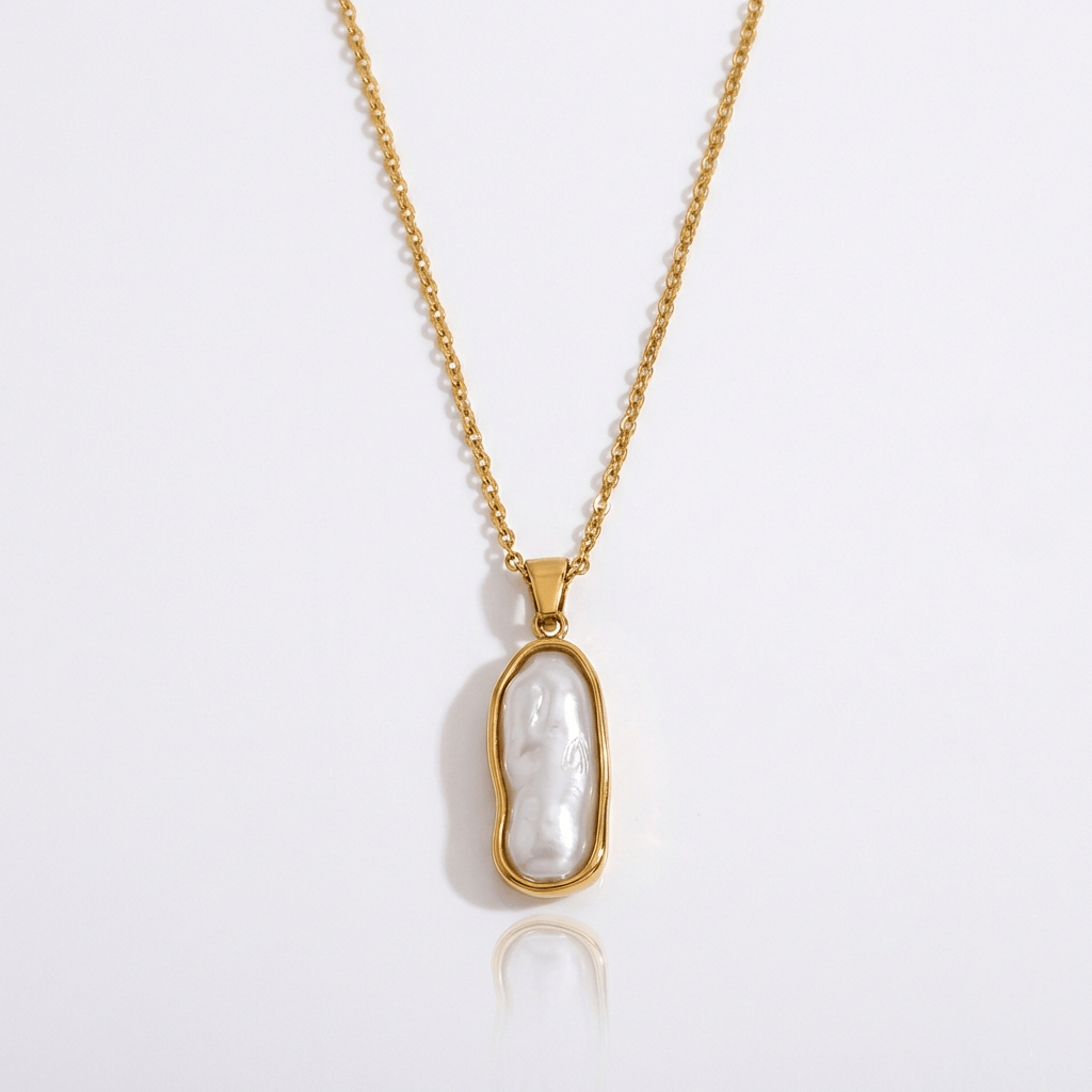 GOLD OPAL PENDANT NECKLACE