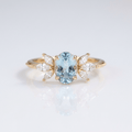 GOLD AQUAMARINE MARQUISE RING