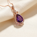 GOLD PURPLE FLORA NECKLACE