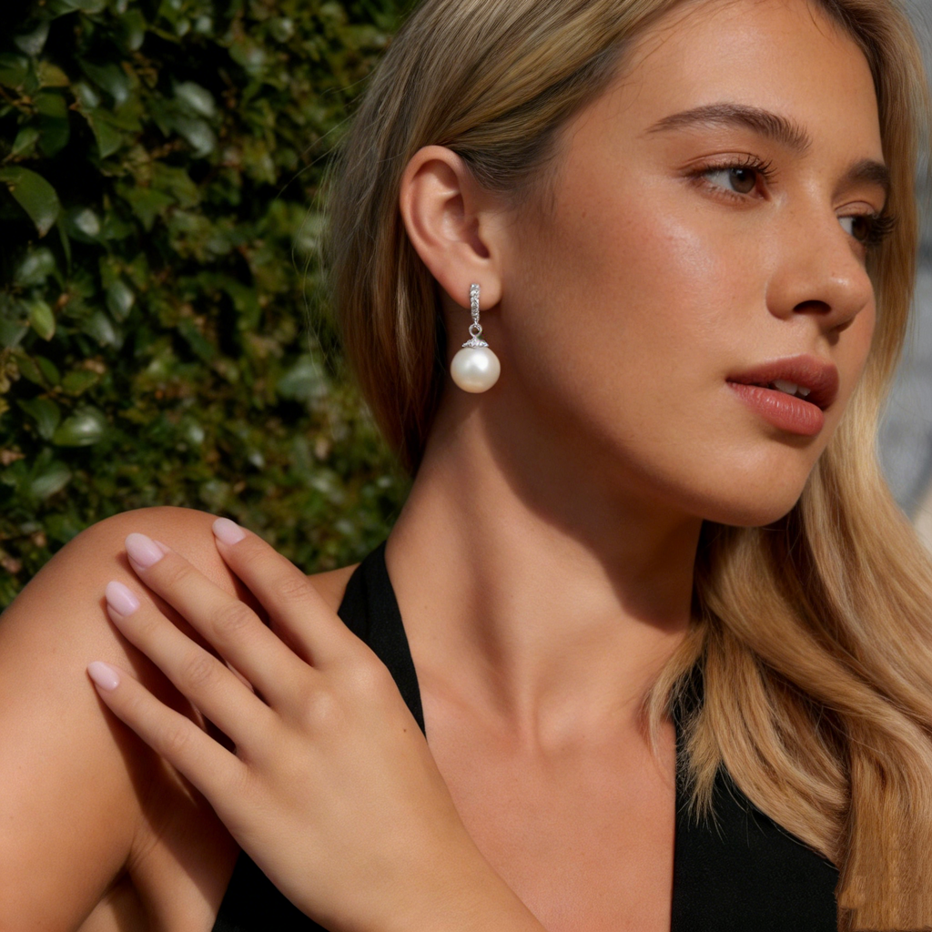 Classic Elegant Pearl Drop Earrings