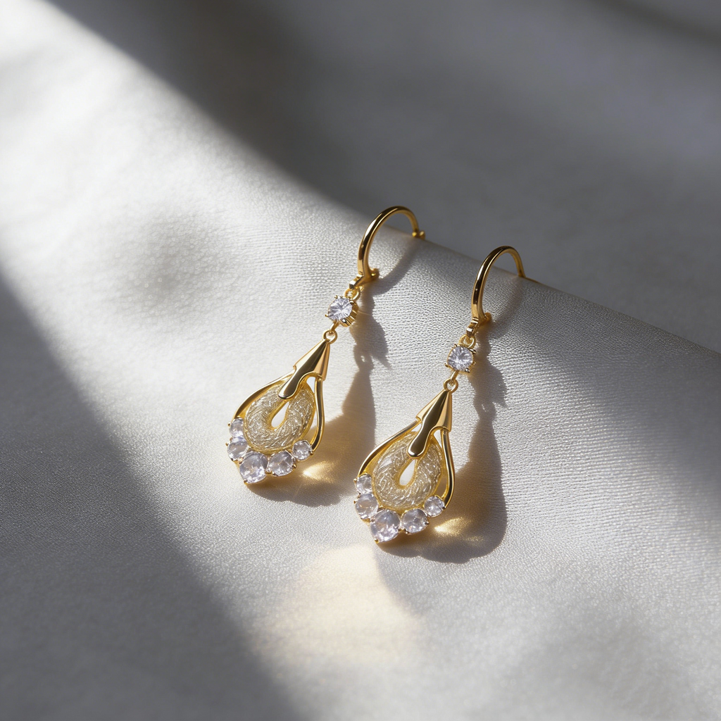 Elegant Teardrop Pendant Earrings