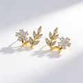 Elegant Floral S-Curve Earrings