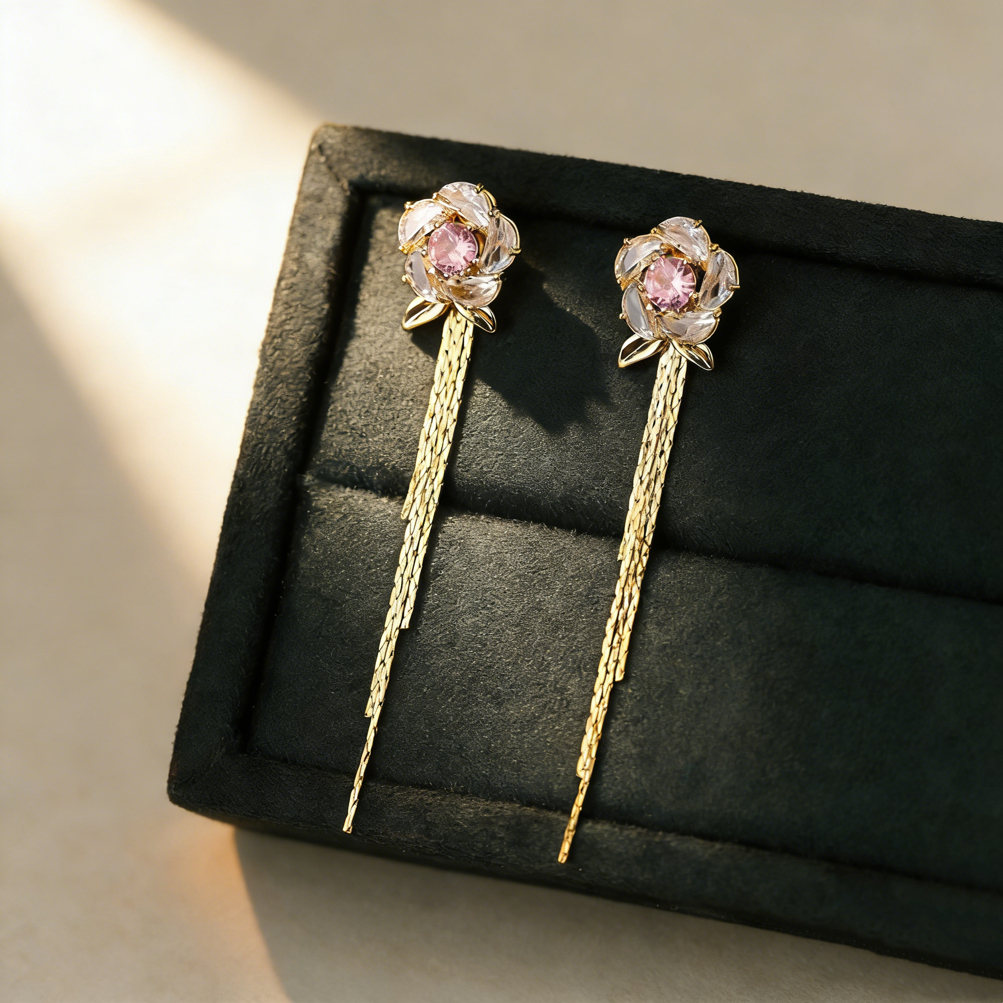 Flower Tassel Earrings