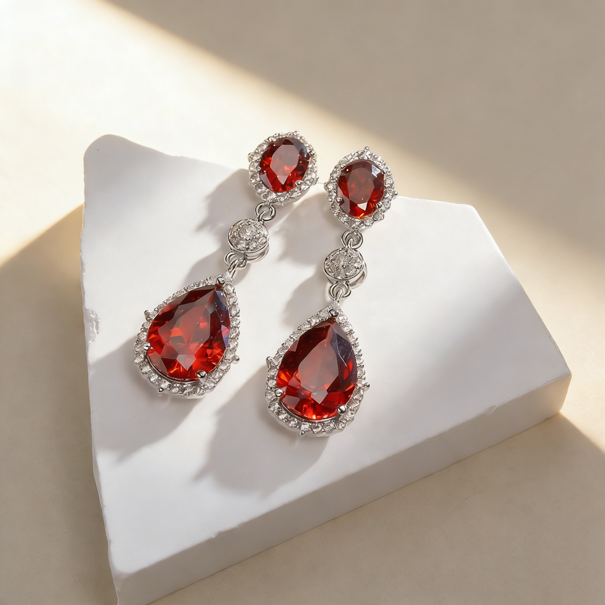 Multicolor Natural Crystal Earrings