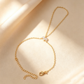 Leaf Diamond Hand Chain Bracelet