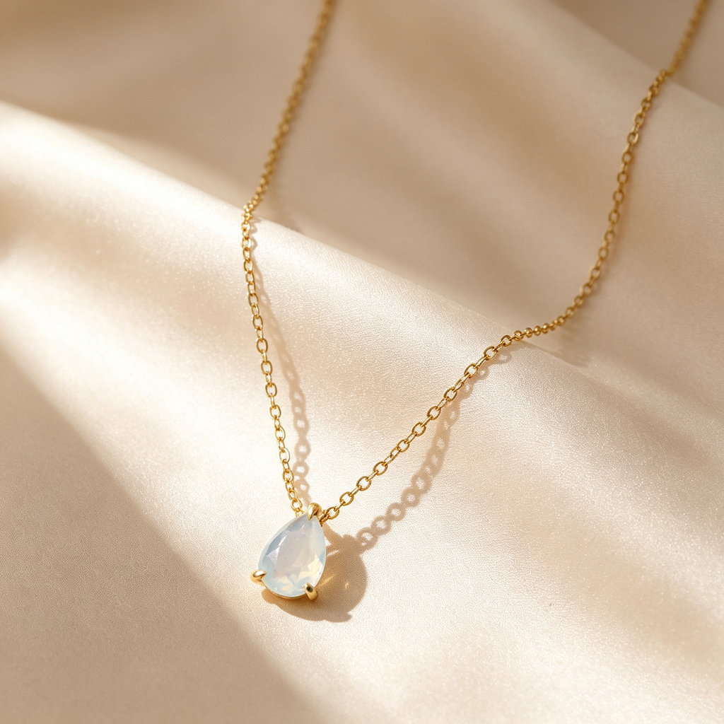 Birthstone Teardrop Necklace