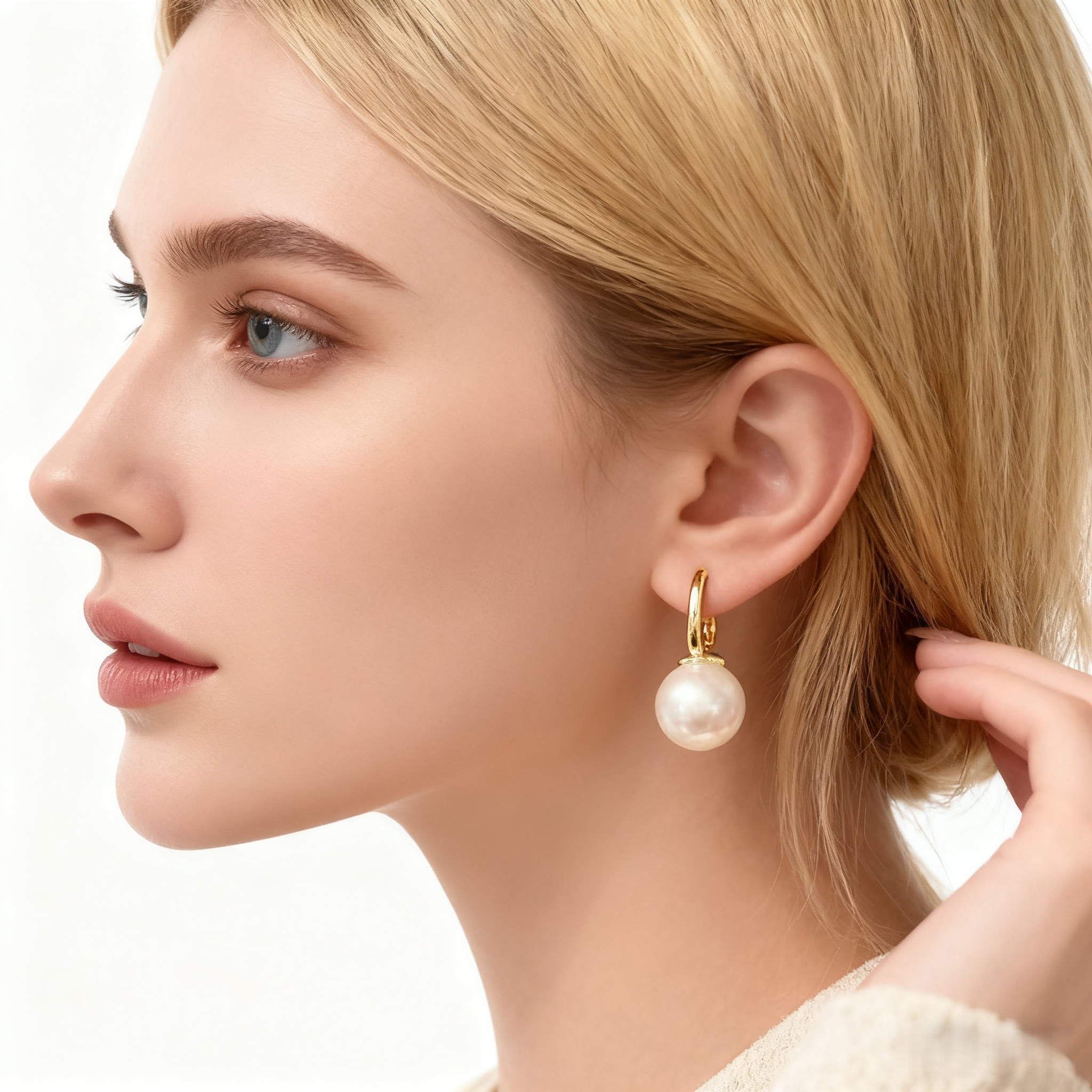 Elegant Simple Natural Pearl Earrings