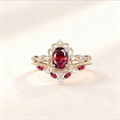 Red Sapphire Stackable Ring Set