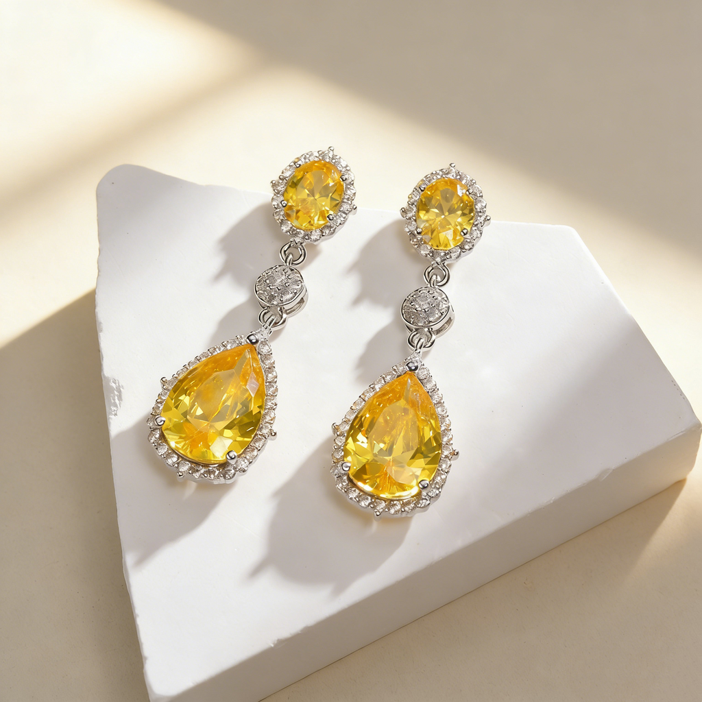 Multicolor Natural Crystal Earrings