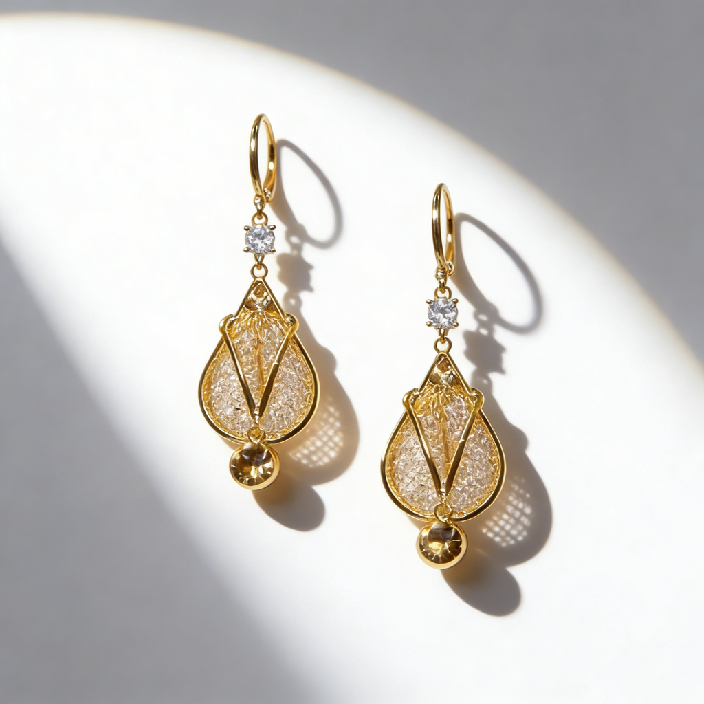 Hollow Layered Drop Earrings