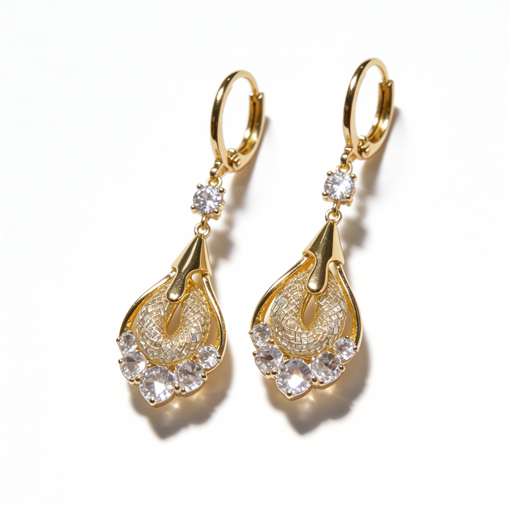 Elegant Teardrop Pendant Earrings