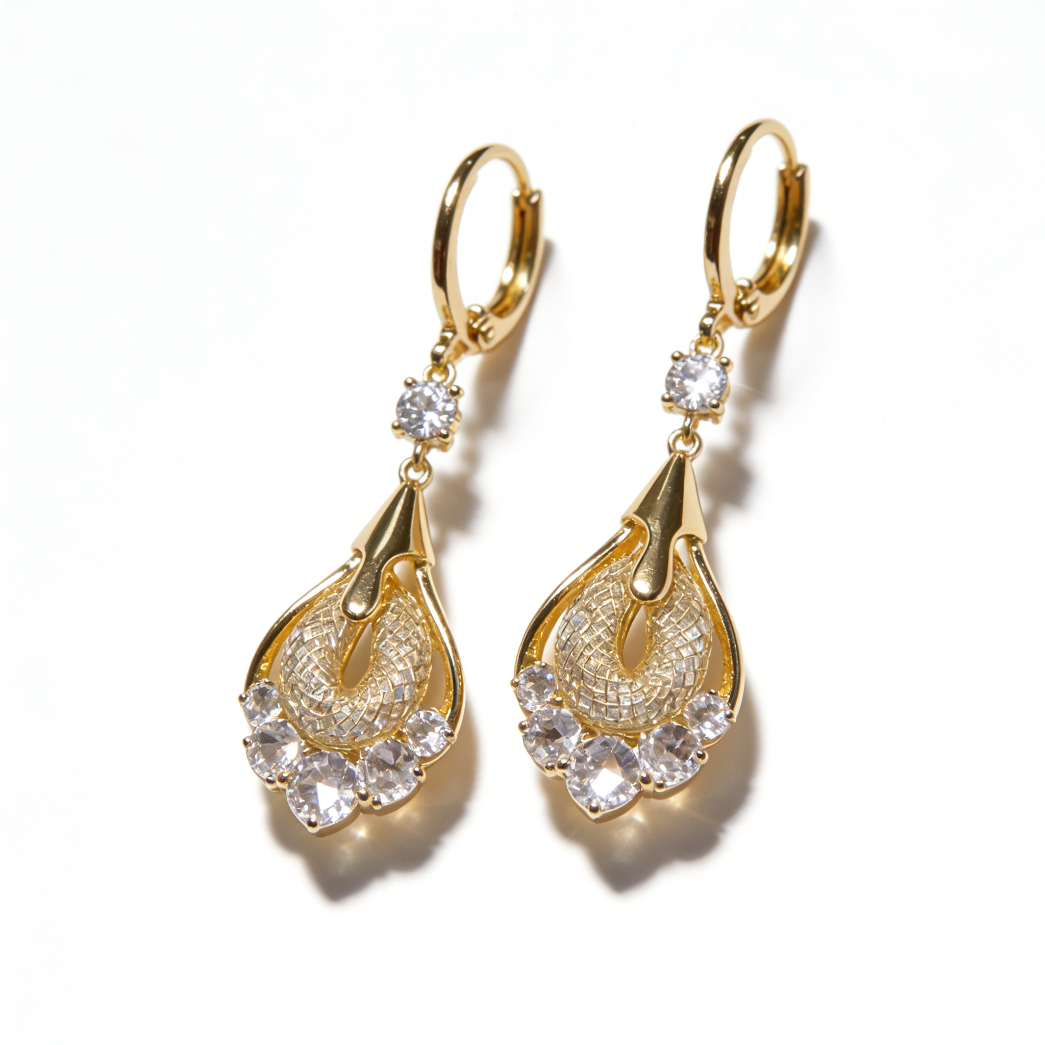 Elegant Teardrop Pendant Earrings