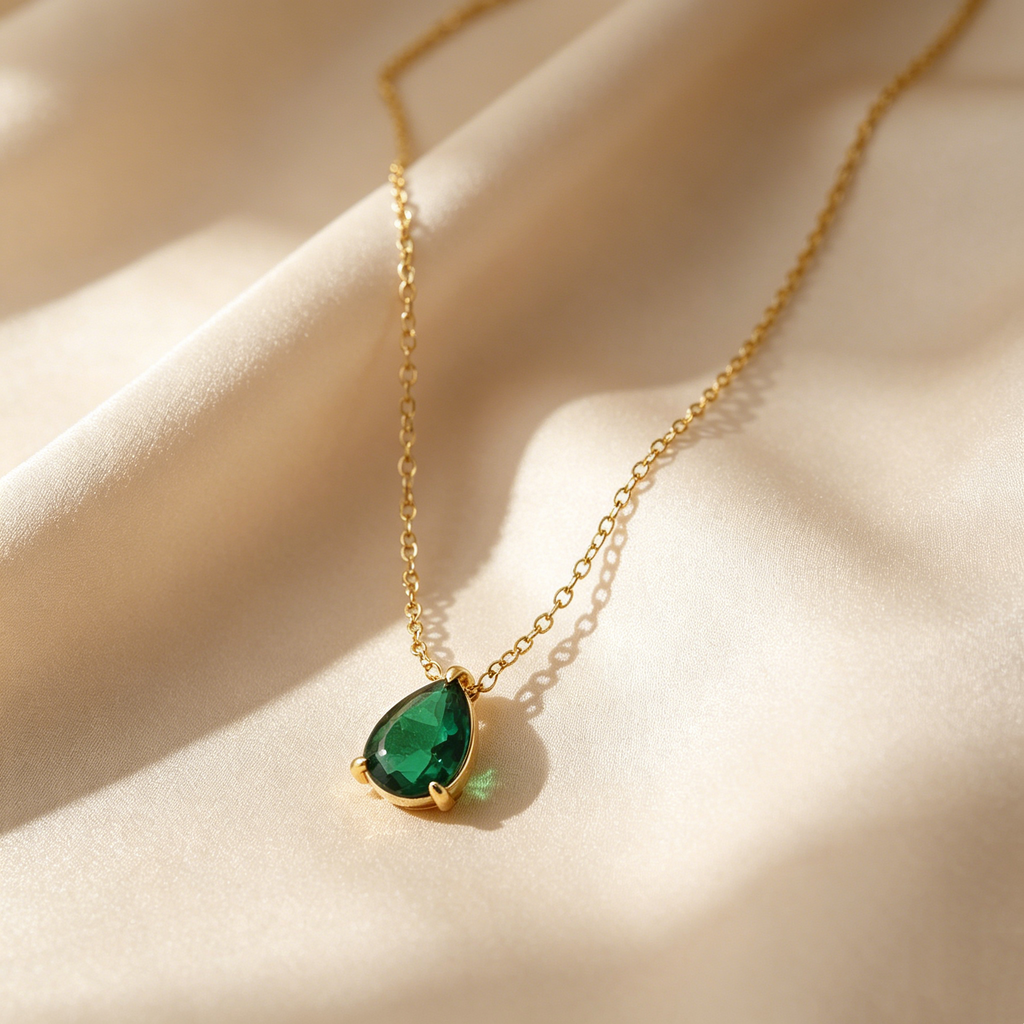 Birthstone Teardrop Necklace