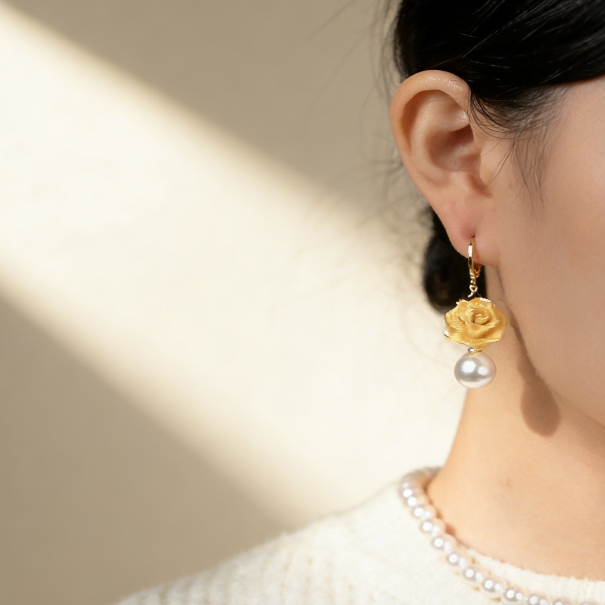Blooming Pearl Drop Earrings