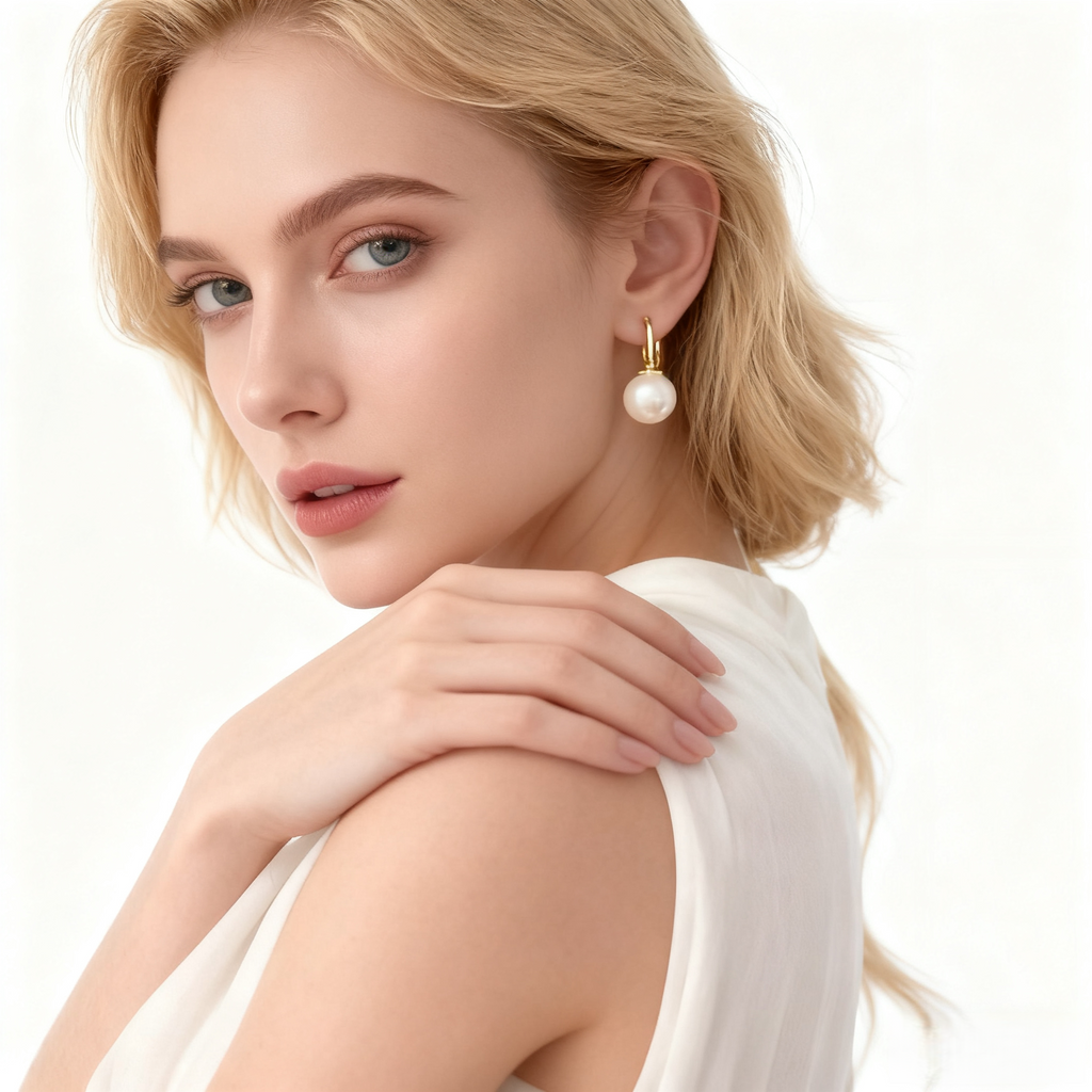 Elegant Simple Natural Pearl Earrings