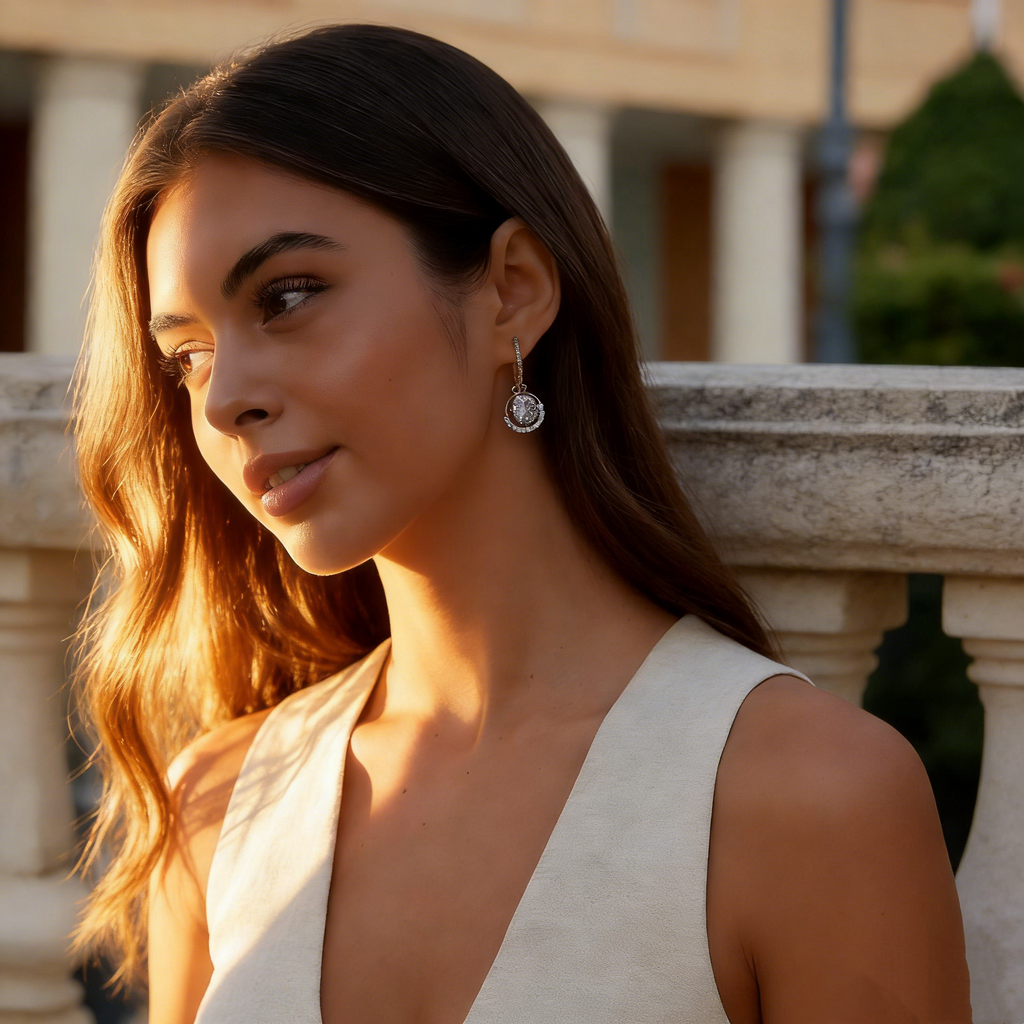 Elegant Double Layer Earrings