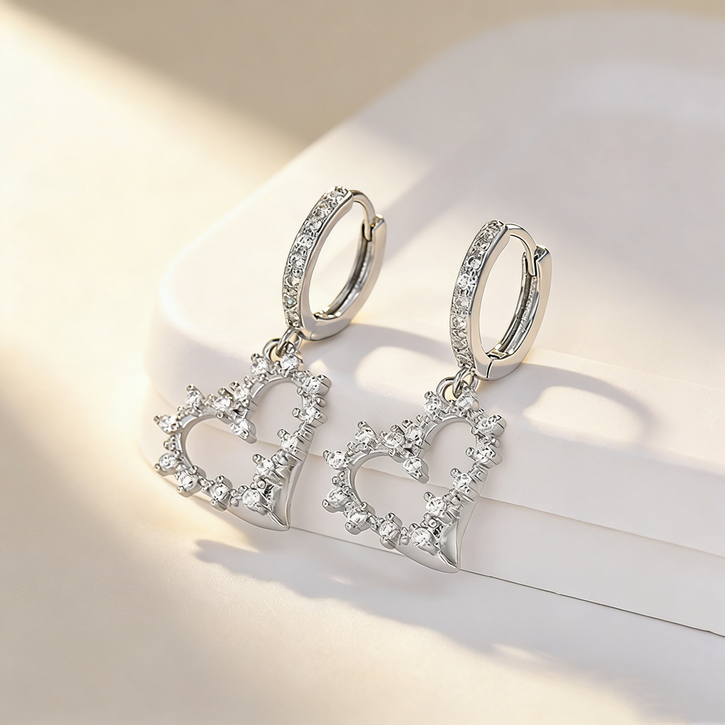 Romantic Heart Hoop Earrings