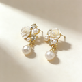 Flower & Pearl Earrings