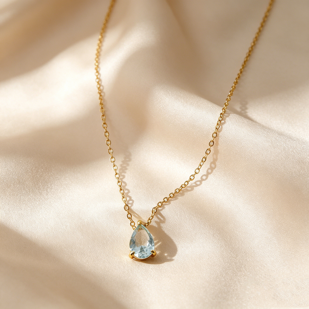 Birthstone Teardrop Necklace
