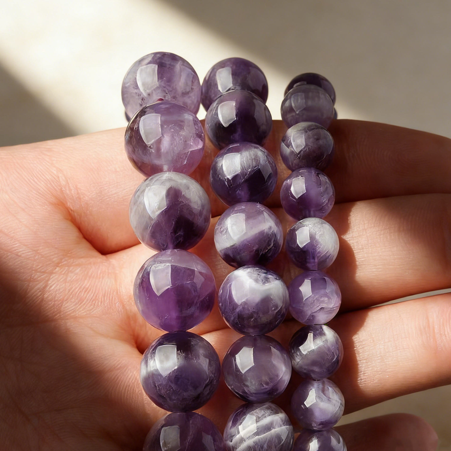 Natural Amethyst Beaded Bracelet