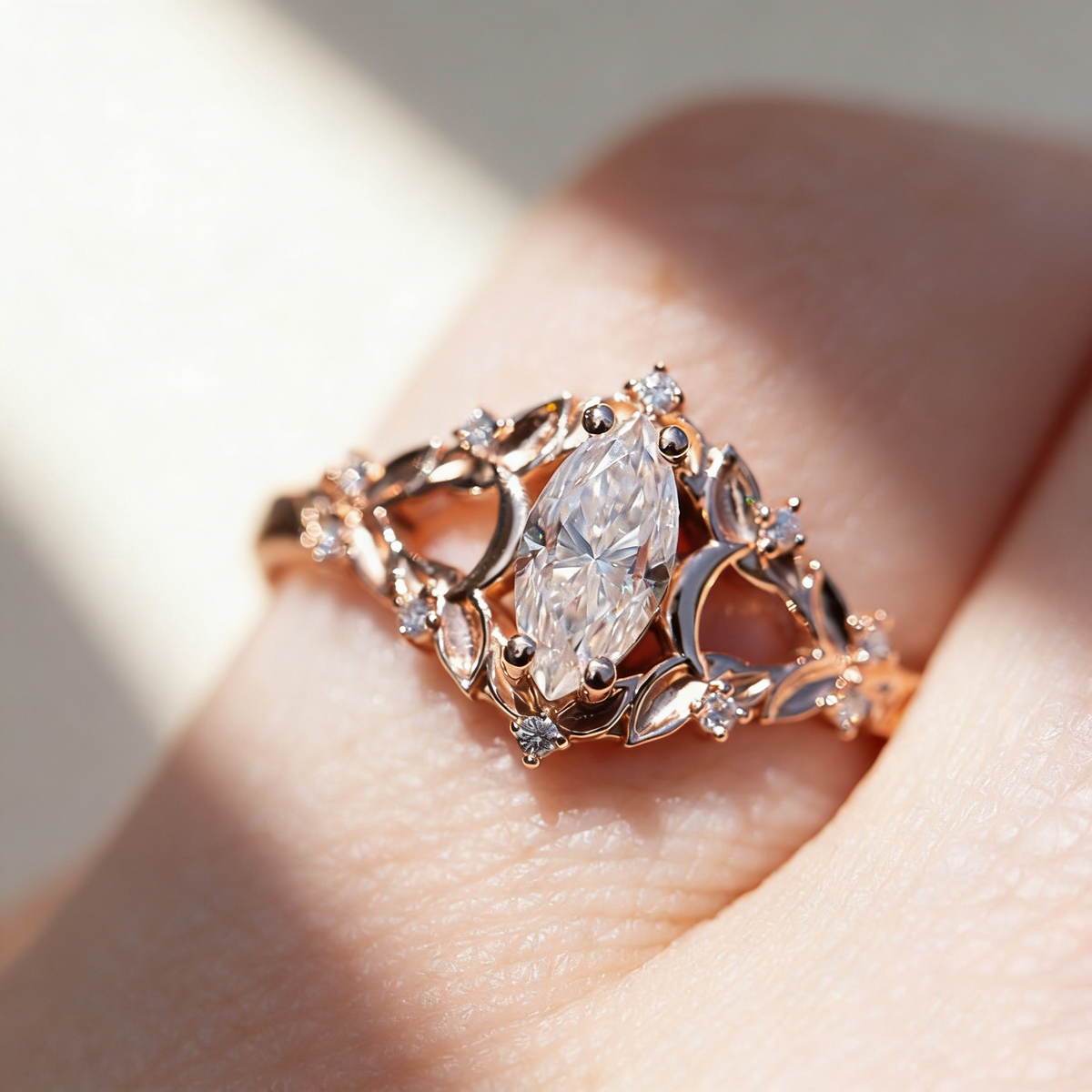 Marquise Crown Ring