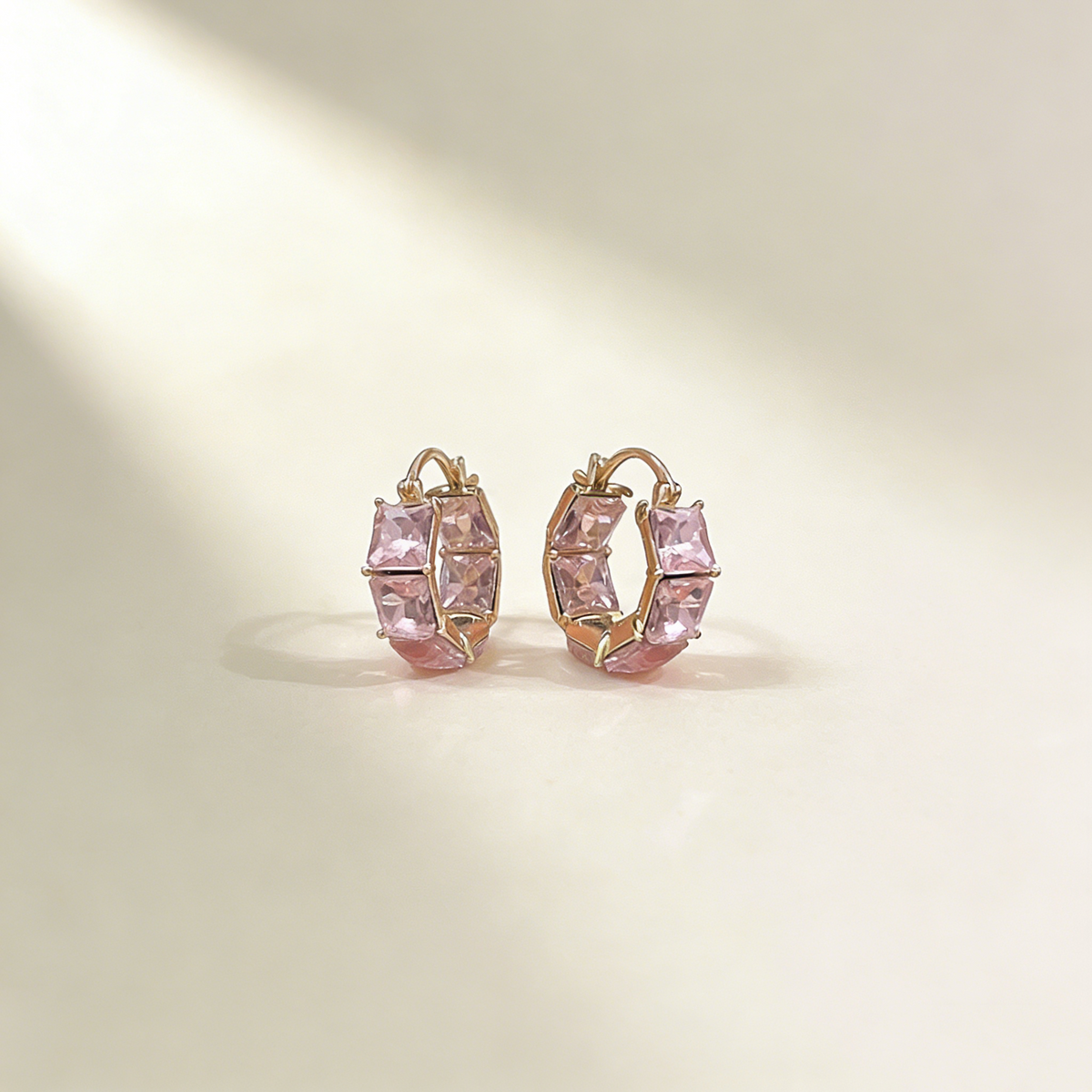 Square Sugarcube Hoop Earrings