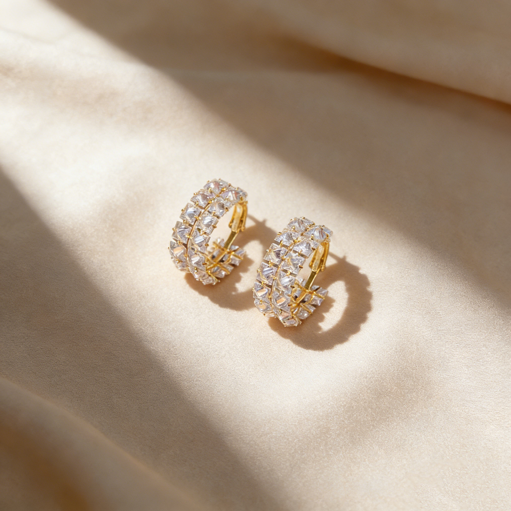 Elegant Stardust C-Hoop Earrings