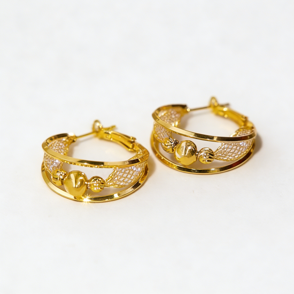 Elegant Openwork Hoop Earrings