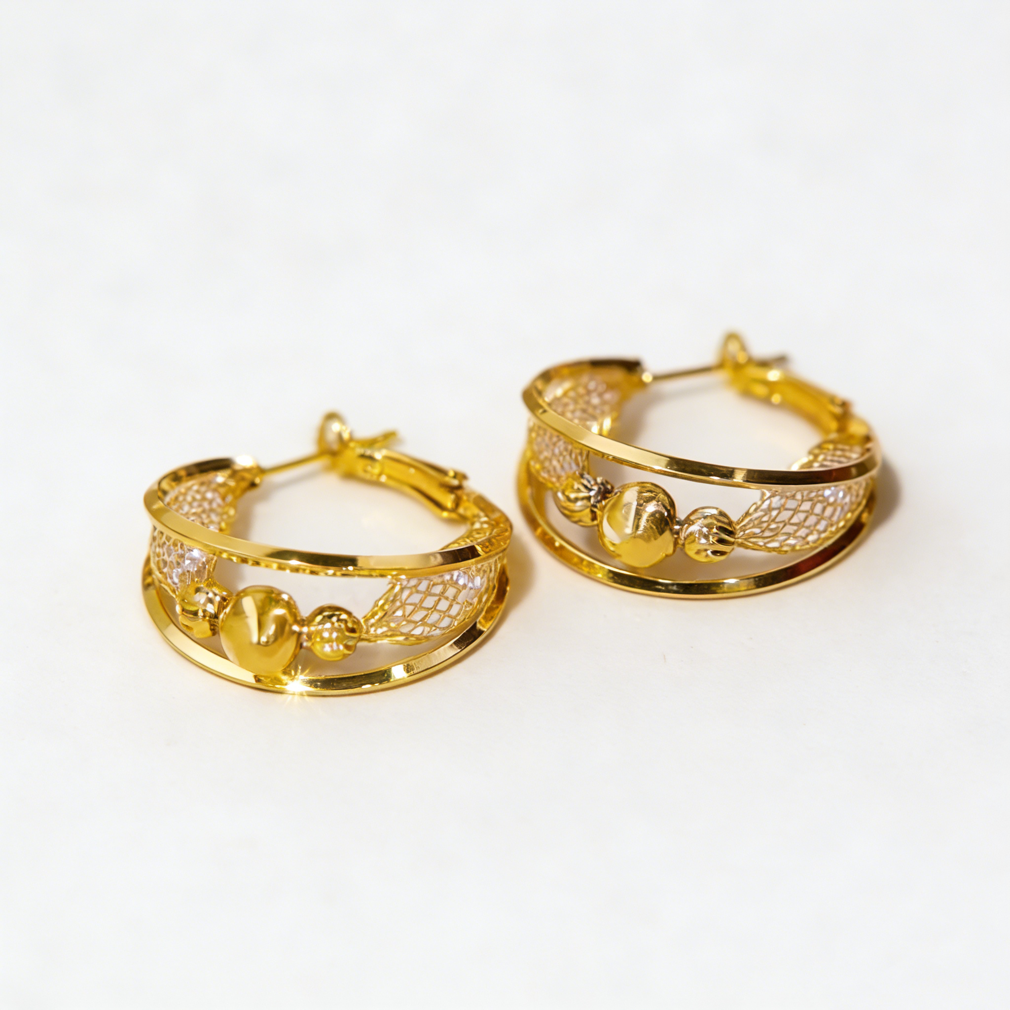 Elegant Openwork Hoop Earrings