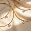 Full Moon Star Diamond Teardrop Necklace