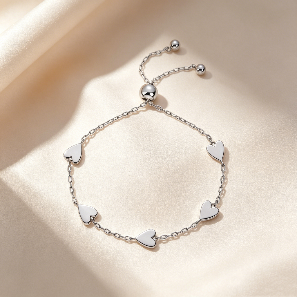 Adjustable Heart Chain Bracelet